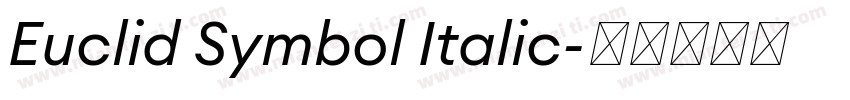 Euclid Symbol Italic字体转换